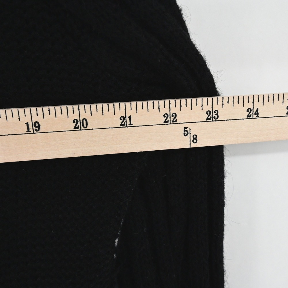 Y2K Whimsical Sioni Floral Lace Cardigan Jacket Black White Wool Mohair Blend - Picture 14 of 16